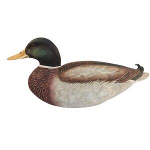 Vintage Bella Casa By Ganz Mallard Duck Figurine Cabin Lodge Resin Decor 2000